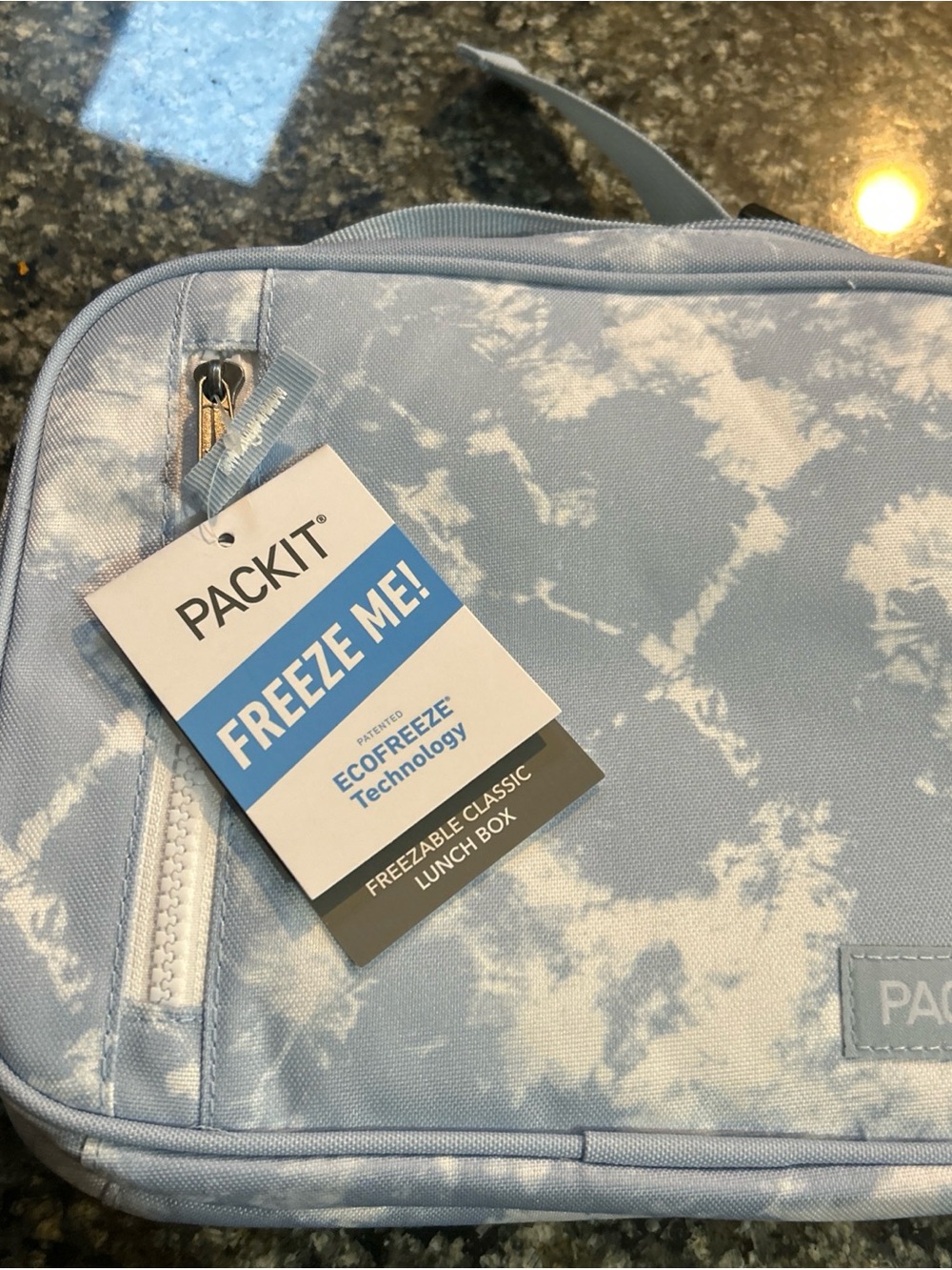 Freezable Classic Lunch Box Blue Sky Built W/ EcoFreeze Technology Collapsible.